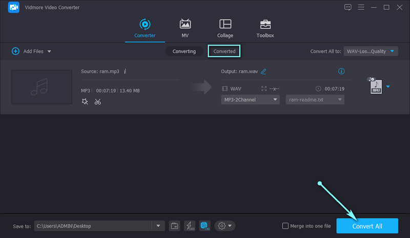 Vidmore 変換開始