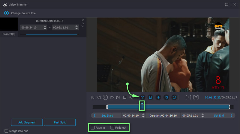 Vidmoreで動画をトリミング