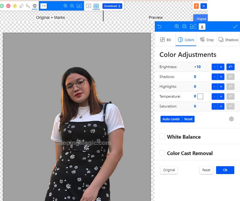 ClipMagic で明るさを調整