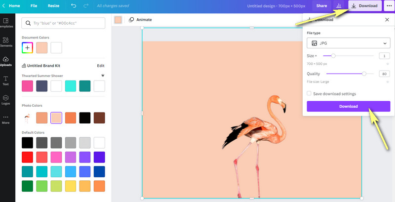 Canva 出力を保存