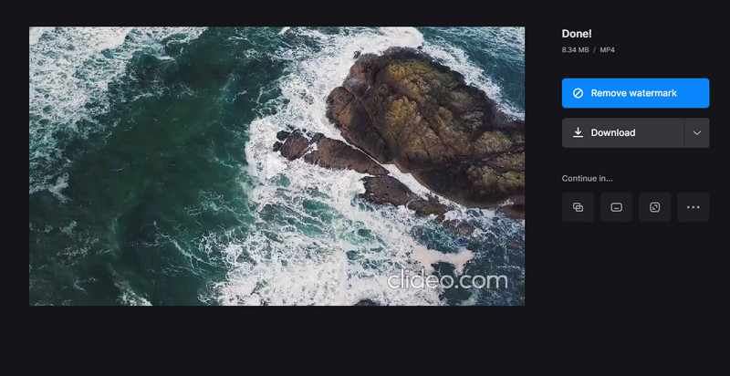 Clideo 動画圧縮ツール