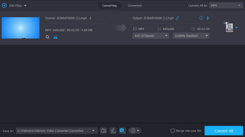 変換して圧縮（Vidmore）