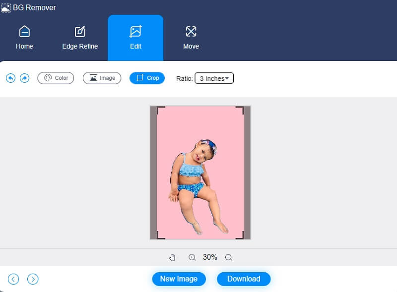 Vidmore 背景リムーバーをトリミング