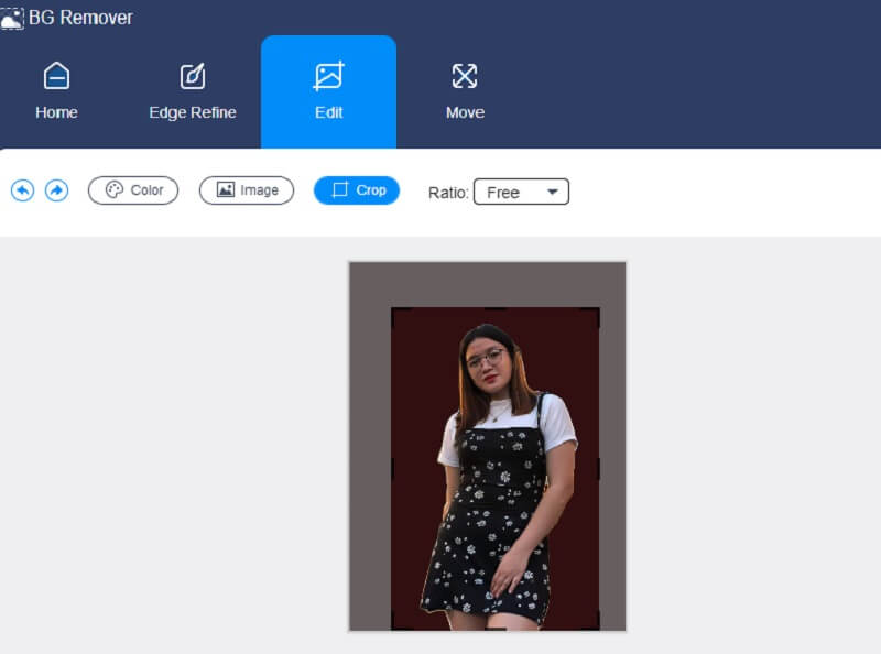 Vidmore Background Remover でトリミング
