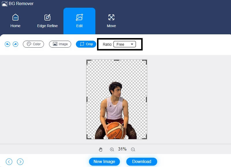 Vidmore オンライン 画像をトリミング