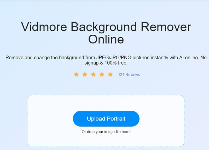 Vidmore Background Remover を起動