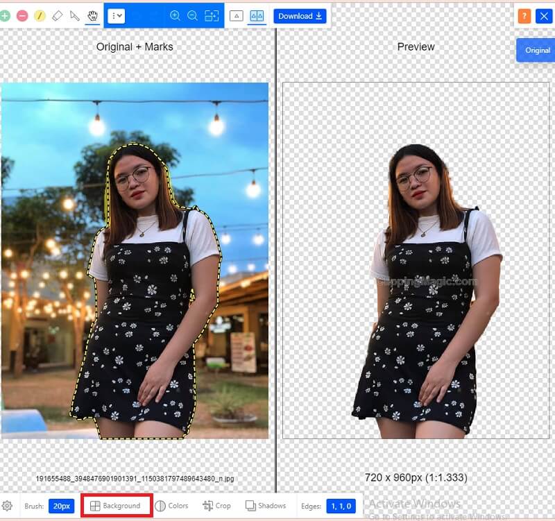 ClipMagic で背景を編集
