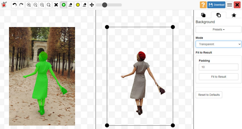 PhotoScissors インターフェース