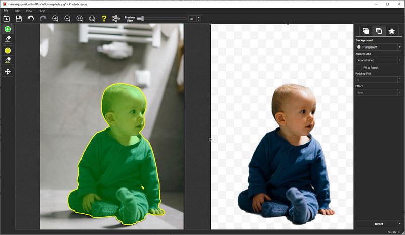Photoscissors インターフェース