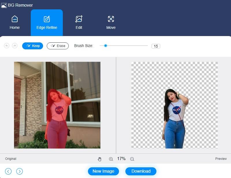 Vidmore オンライン背景リムーバーをプレビュー