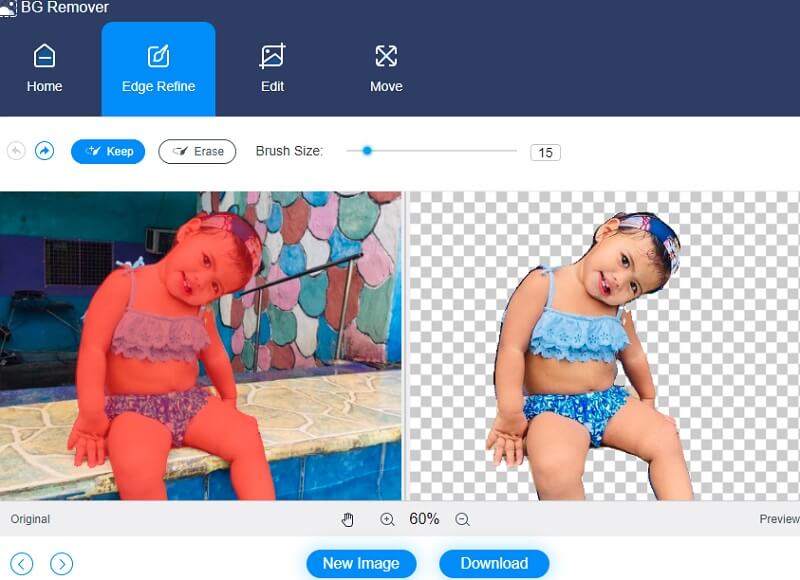 背景リムーバーをプレビュー