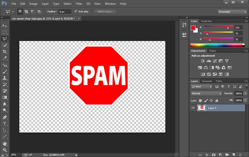 PNG背景を削除（Photoshop）