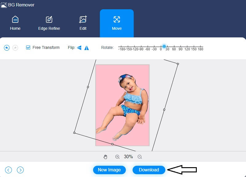 背景リムーバーで画像を保存
