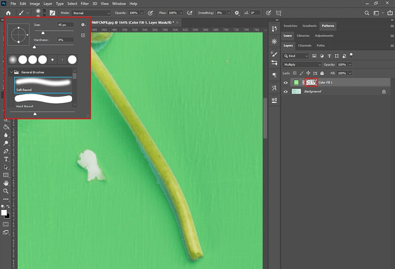 Photoshop でブラシを使って保存
