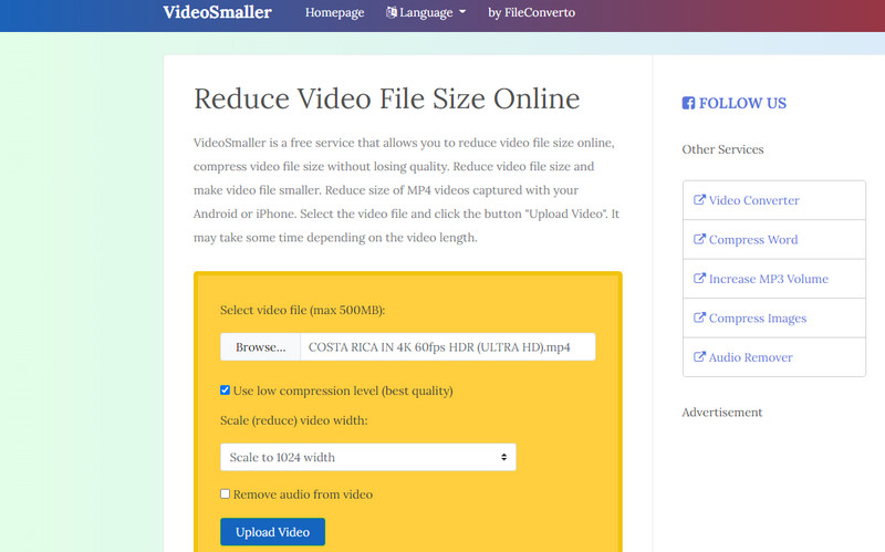 Video Smaller アプリ