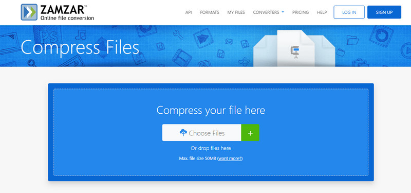 ZamZar Compression Online（ZamZarコンプレッションオンライン）