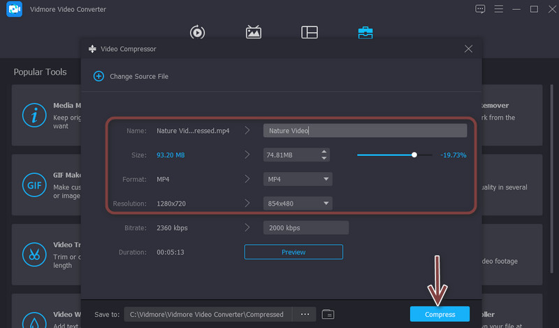 動画を圧縮する