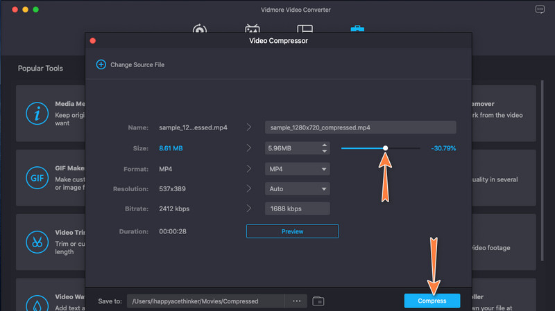 Macで動画を圧縮