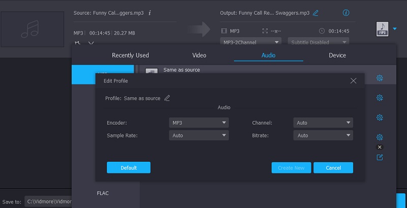 Vidmore で MP3 を編集