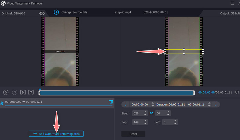 Snapキャプションを削除