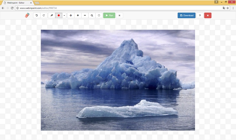 Inpaint Onlineでウォーターマークを削除