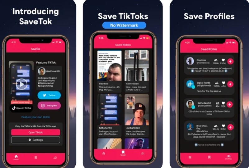 SaveTok ウォーターマークリムーバー