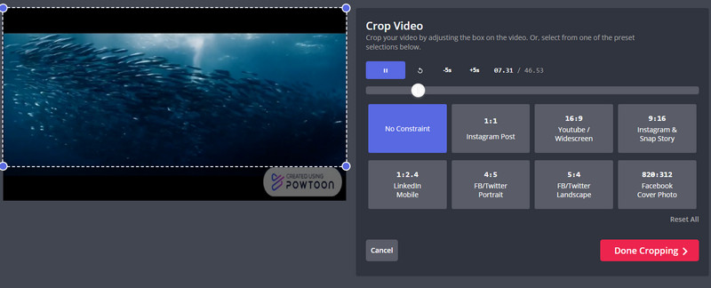 VM Kapwing インターフェース