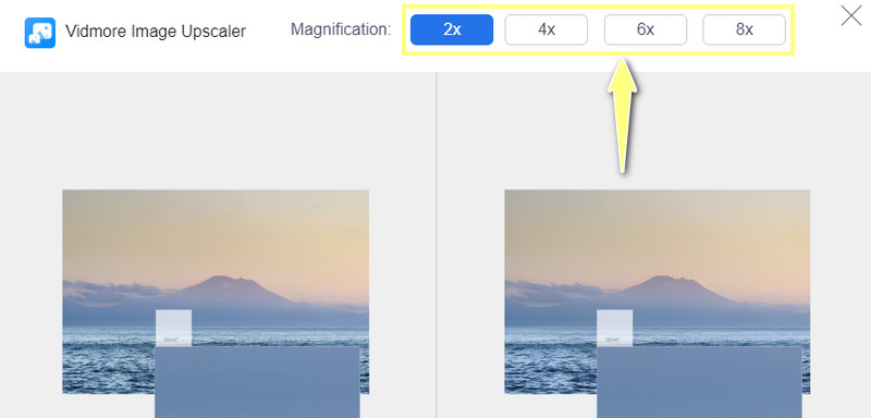 拡大倍率を選択