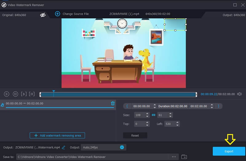Vidmore で動画を書き出す