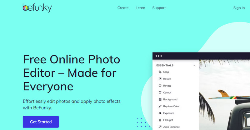 さあ始めよう BeFunky