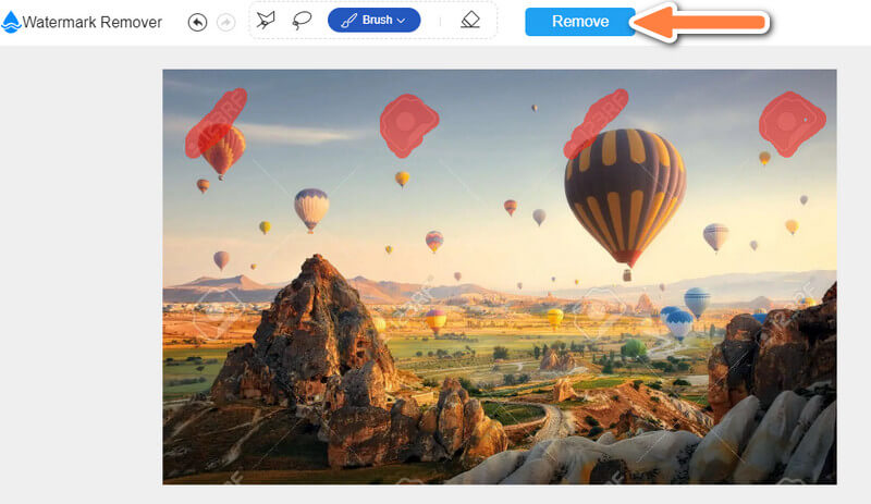 ウォーターマークを選択して削除