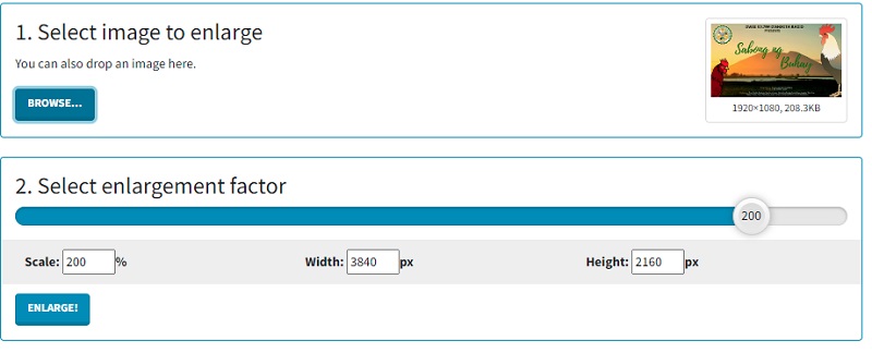 オンラインで解像度を上げる PhotoEnlarger