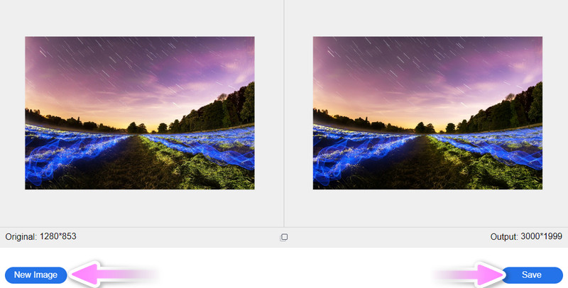 アップスケールした写真を保存