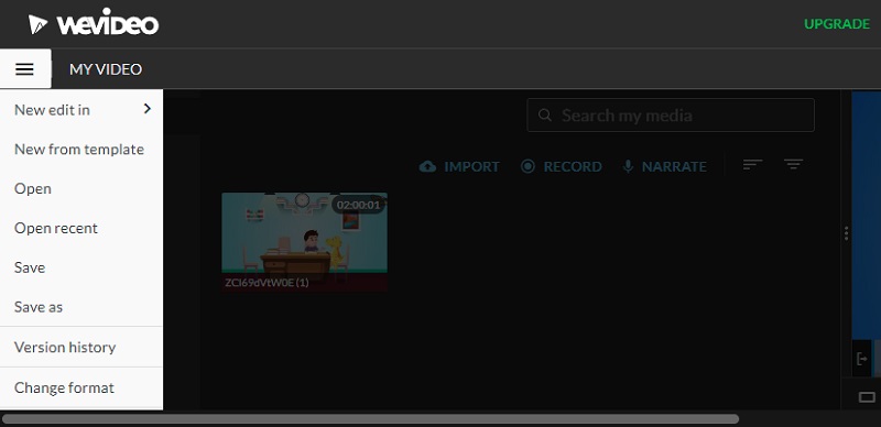 WeVideo 動画を保存