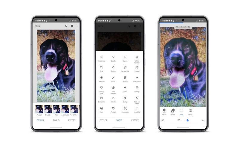 Snapseedインターフェース