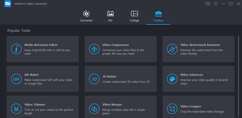 Vidmore のツールボックス