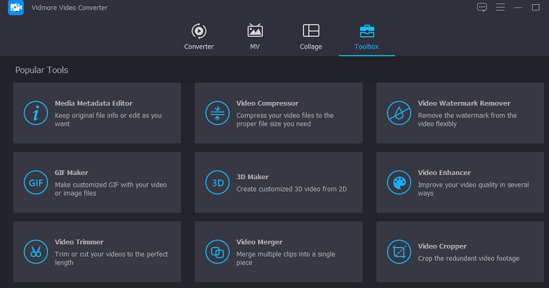 Vidmoreツールボックス