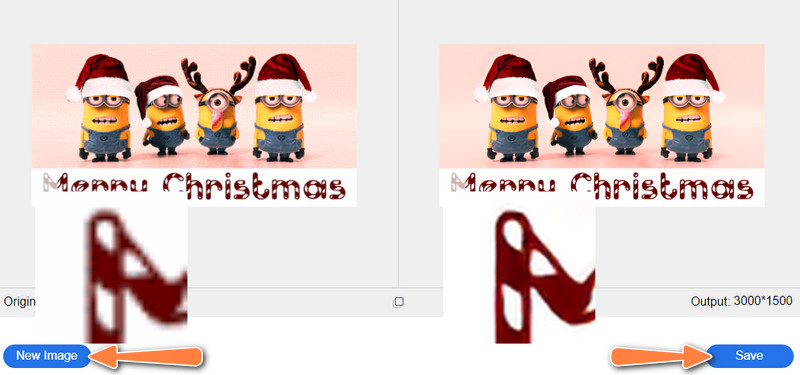 アップスケールした写真を保存