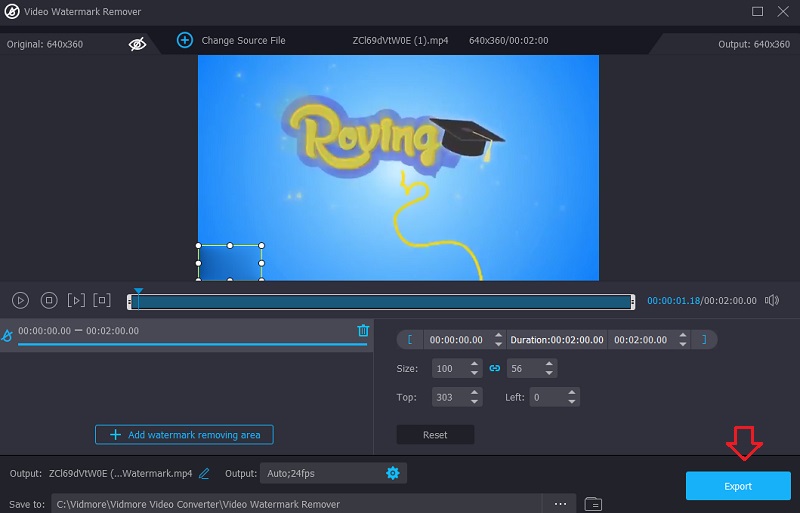 Vidmore で動画を保存する