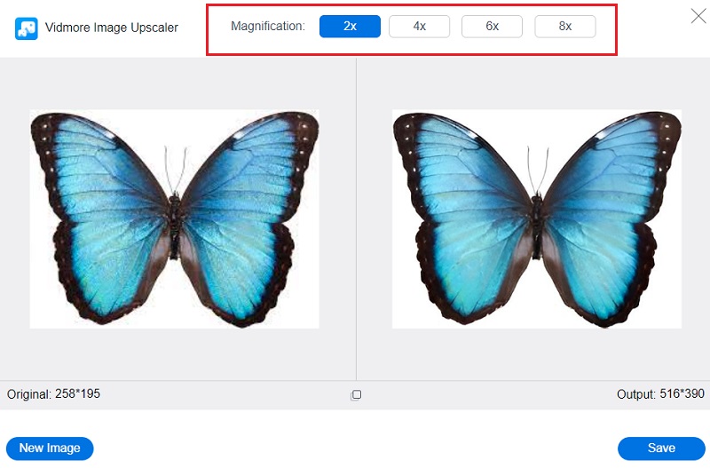 拡大倍率を選択