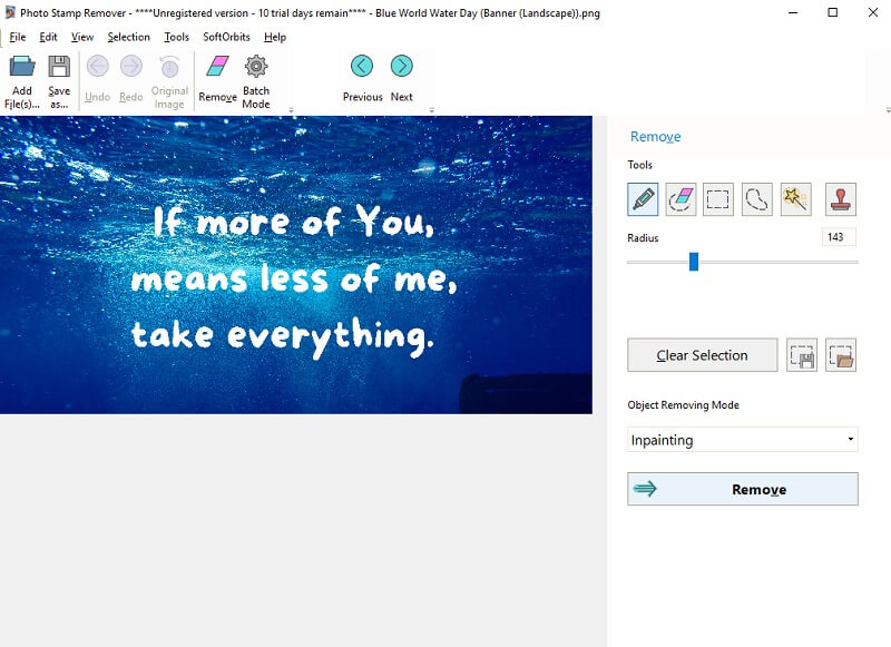 ウォーターマークを削除 Photo Stamp