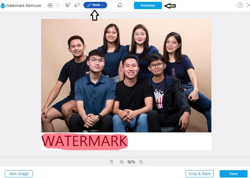 ウォーターマークの削除