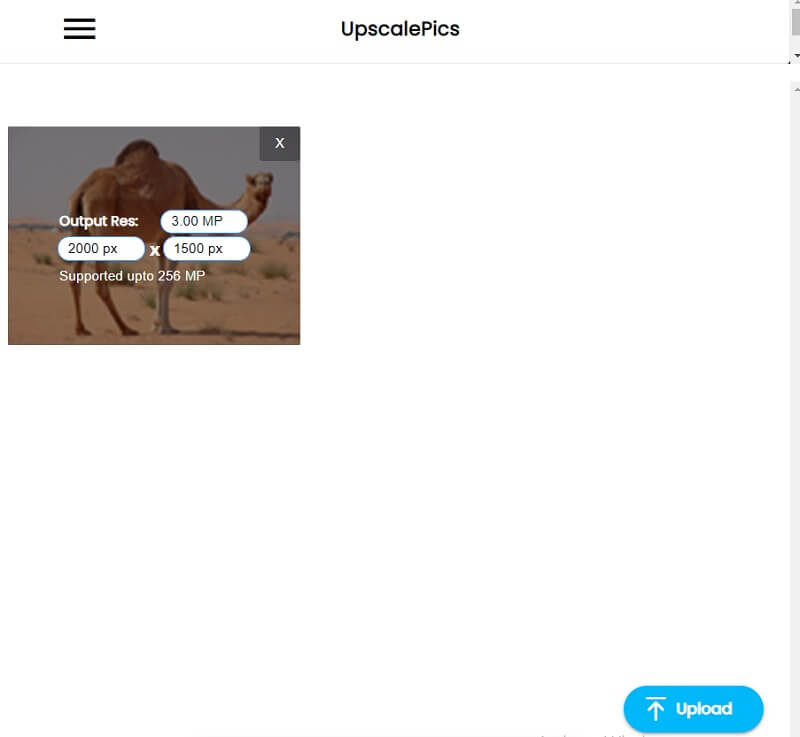 UpscalePicsで画像をシャープにする