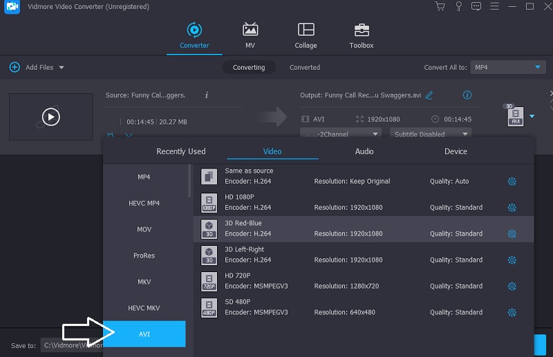 AVIに変換 Vidmore