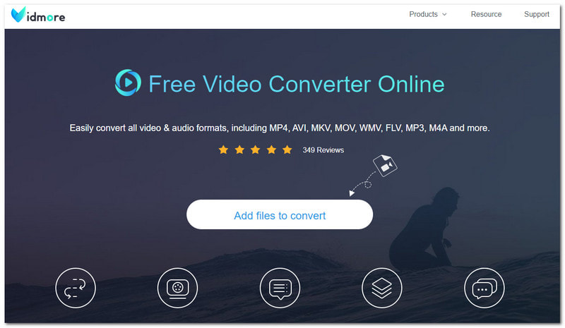 WAVをAVIに変換　Vidmore Free Video Converter Online