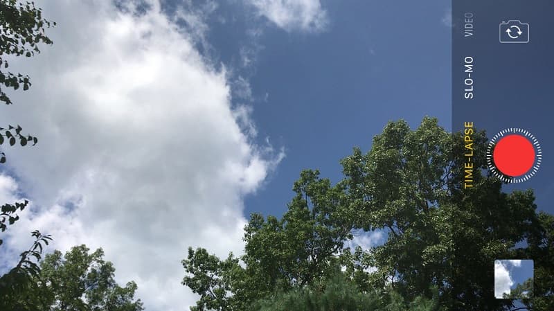 iPhoneでタイムラプスを作成