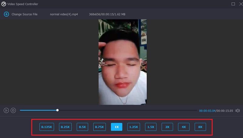 Vidmore で速度を変更