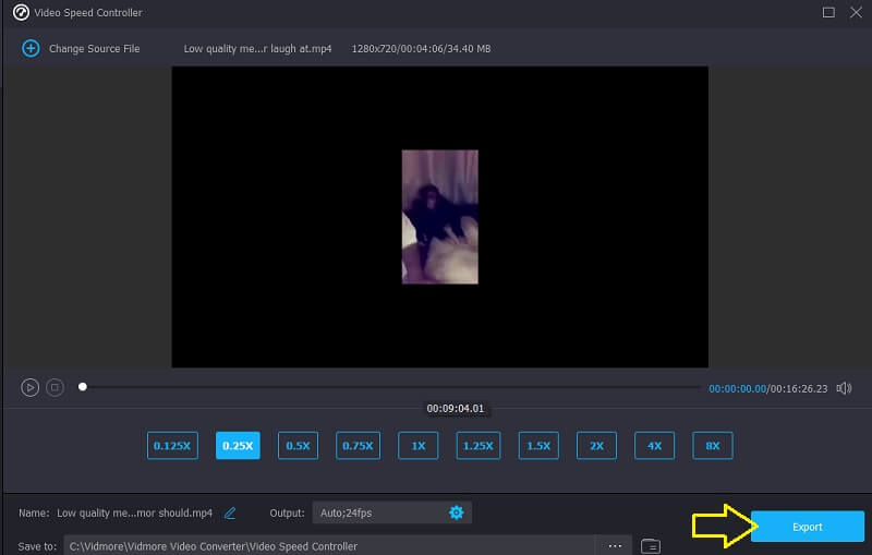 Export Vidmore Do Slow Motion in After Effects