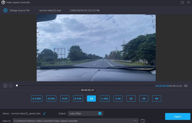 エクスポート Vidmore Androidでスローモーション動画を作成