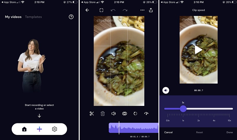 ClipChamp でスローダウン